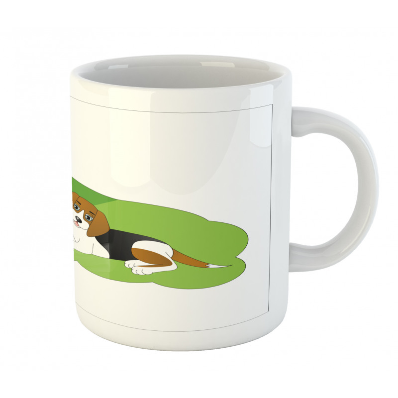 Dog House Bone Grass Graphic Mug