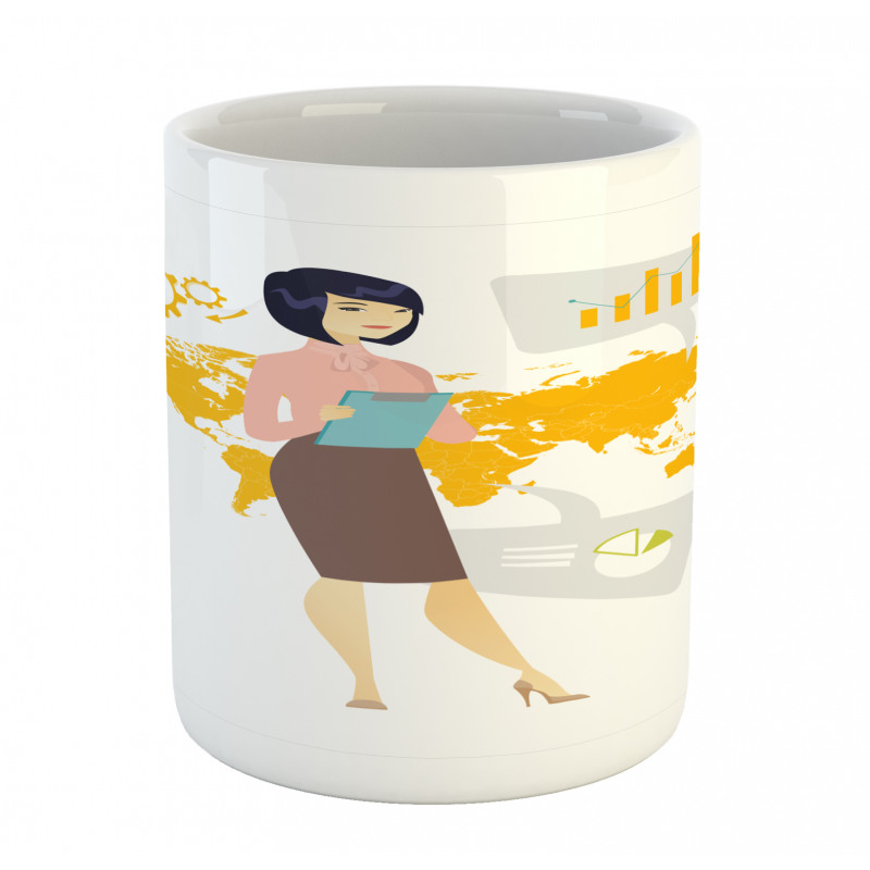 Businesswoman Notepad Mug