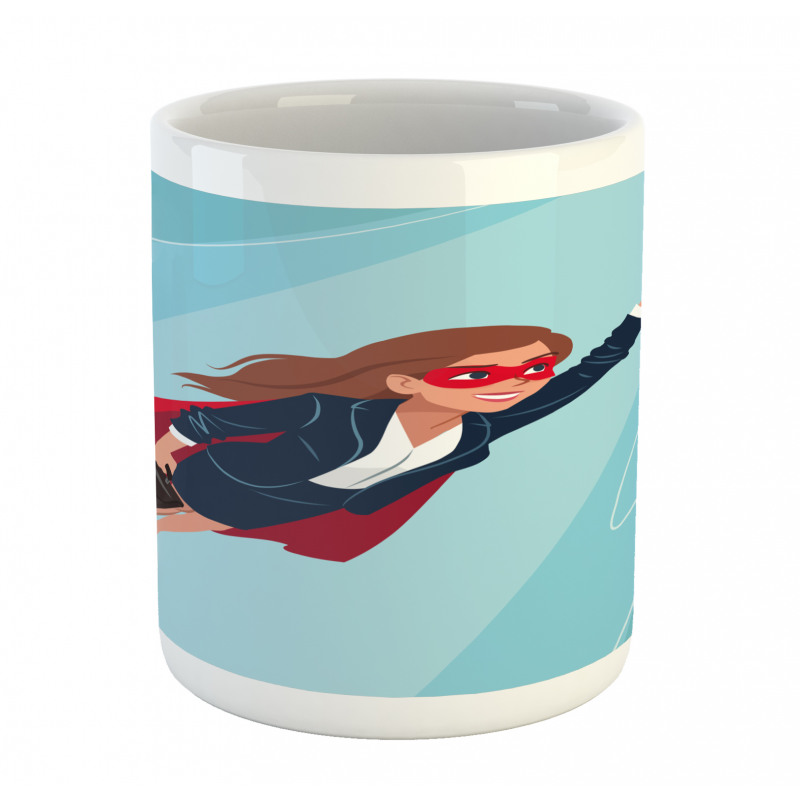 Young Superhero Woman Mug