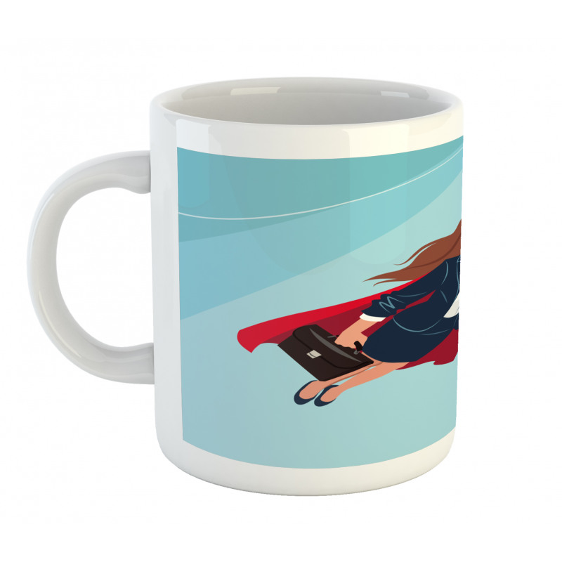 Young Superhero Woman Mug