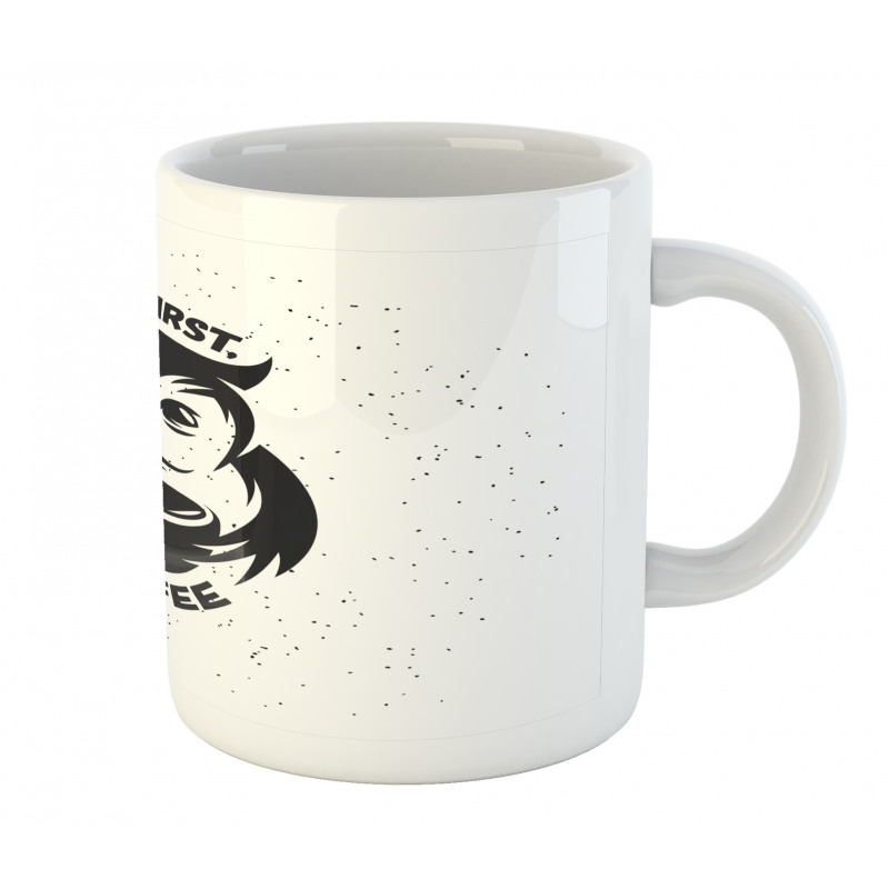 Owl Holds Mug Dots Mug