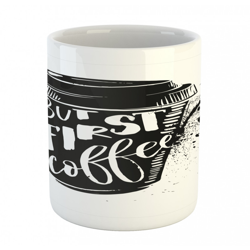 Black White Cup Mug