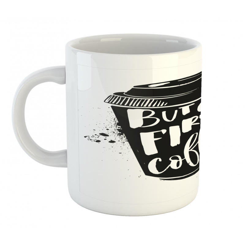 Black White Cup Mug