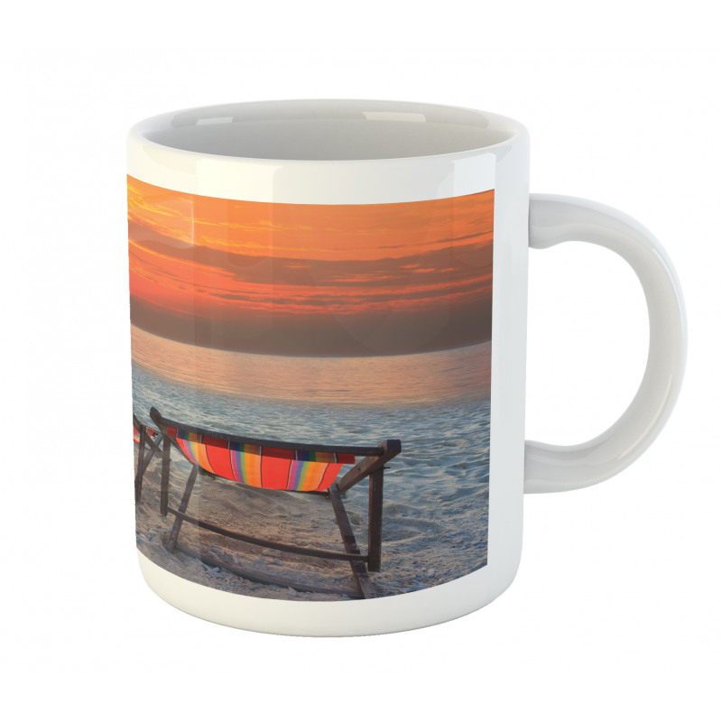 Beach with Colorful Sky Mug