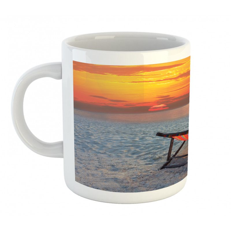 Beach with Colorful Sky Mug