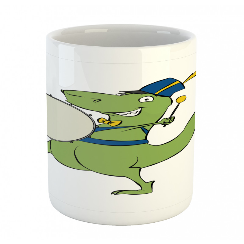 Happy Green Dinosaur Playing Mug