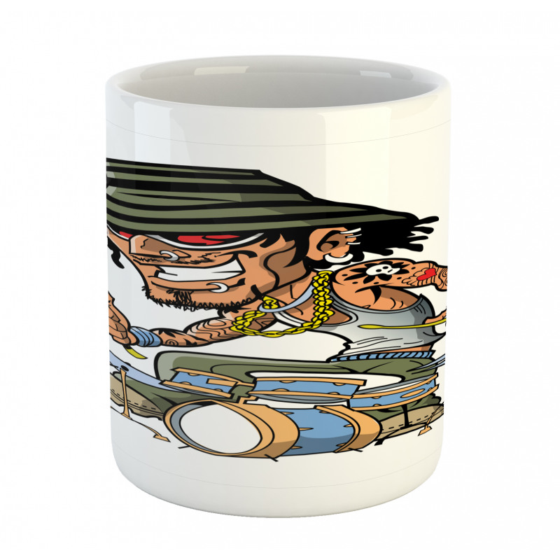 Wild Rock Musician Tattoos Mug