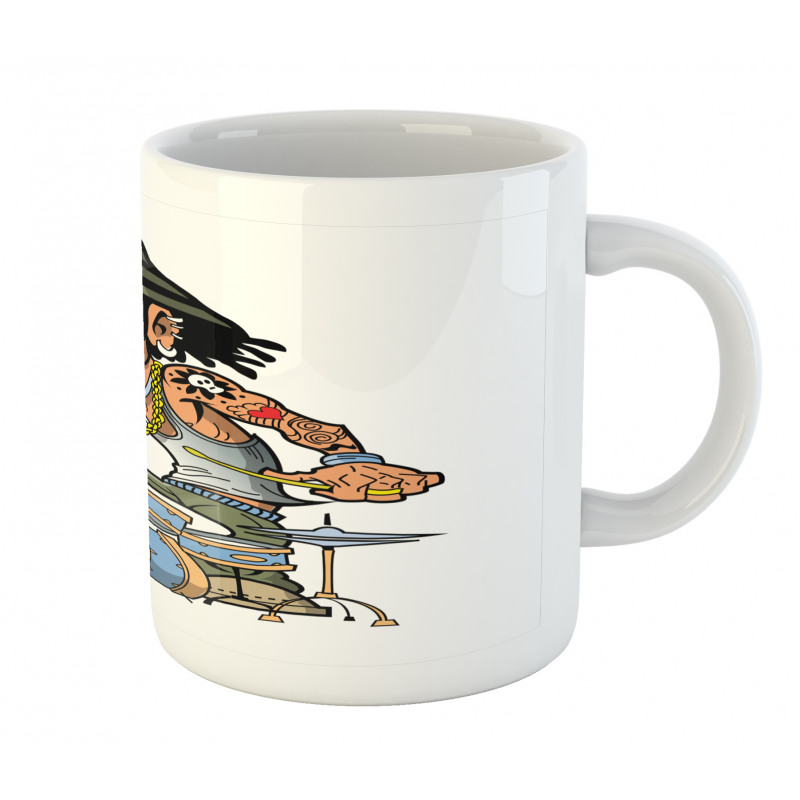 Wild Rock Musician Tattoos Mug