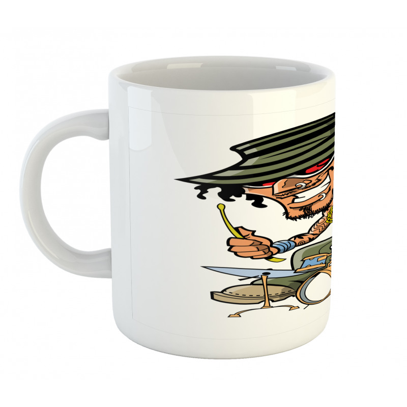 Wild Rock Musician Tattoos Mug