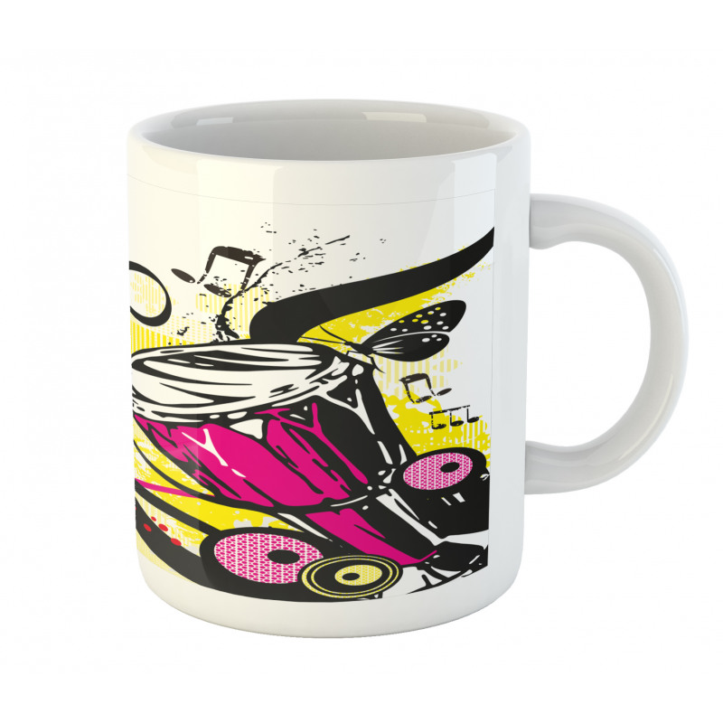 Retro Musical Abstract Art Mug