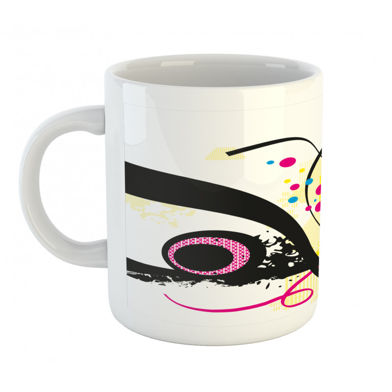 Retro Musical Abstract Art Mug