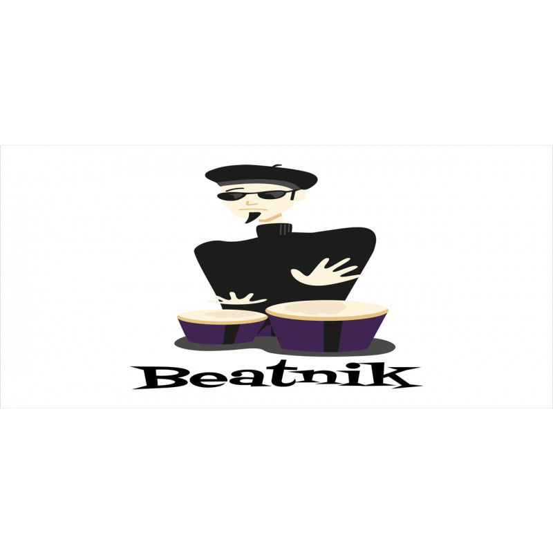 Beatnik Wording Cool Drummer Mug