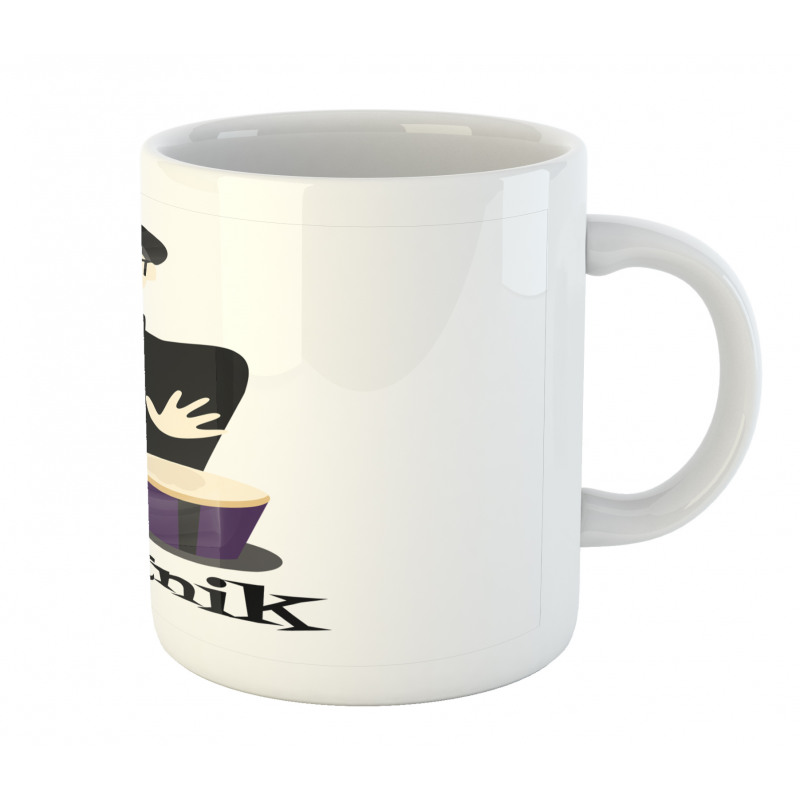 Beatnik Wording Cool Drummer Mug