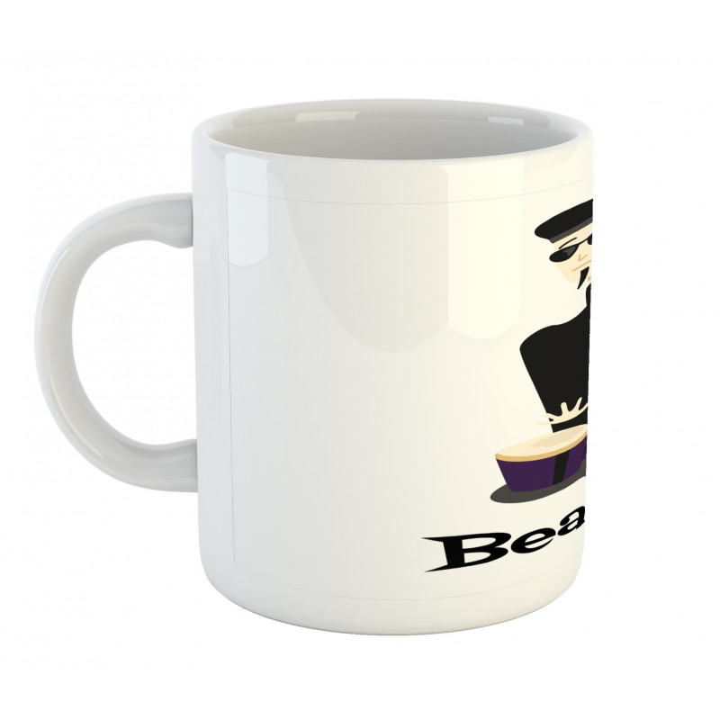 Beatnik Wording Cool Drummer Mug