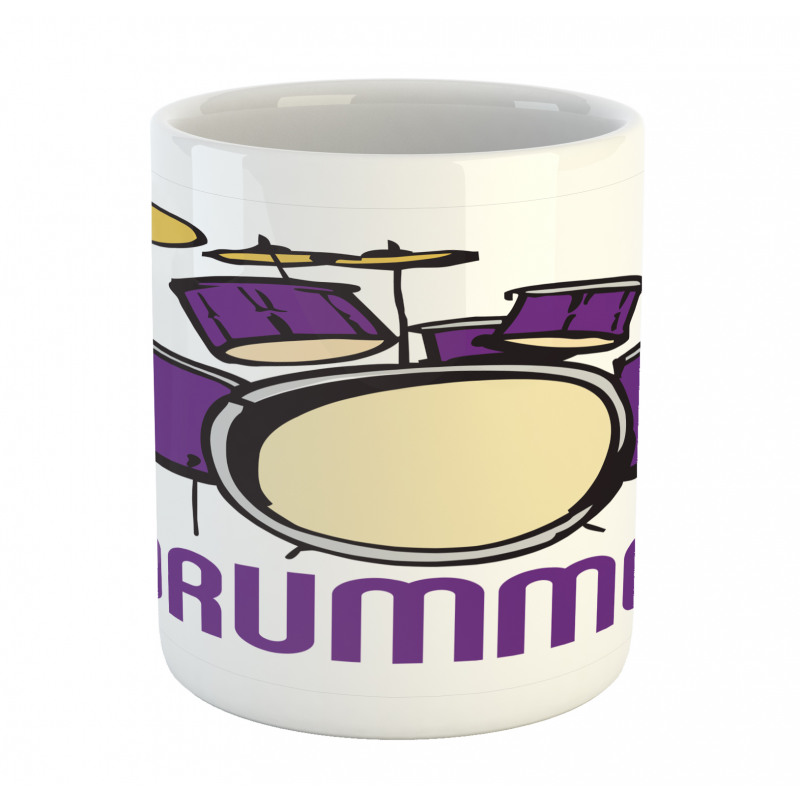 Drummer Wording Graphic Image Mug