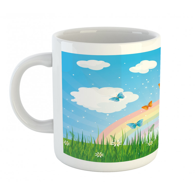 Meadow Butterfly Rainbow Mug