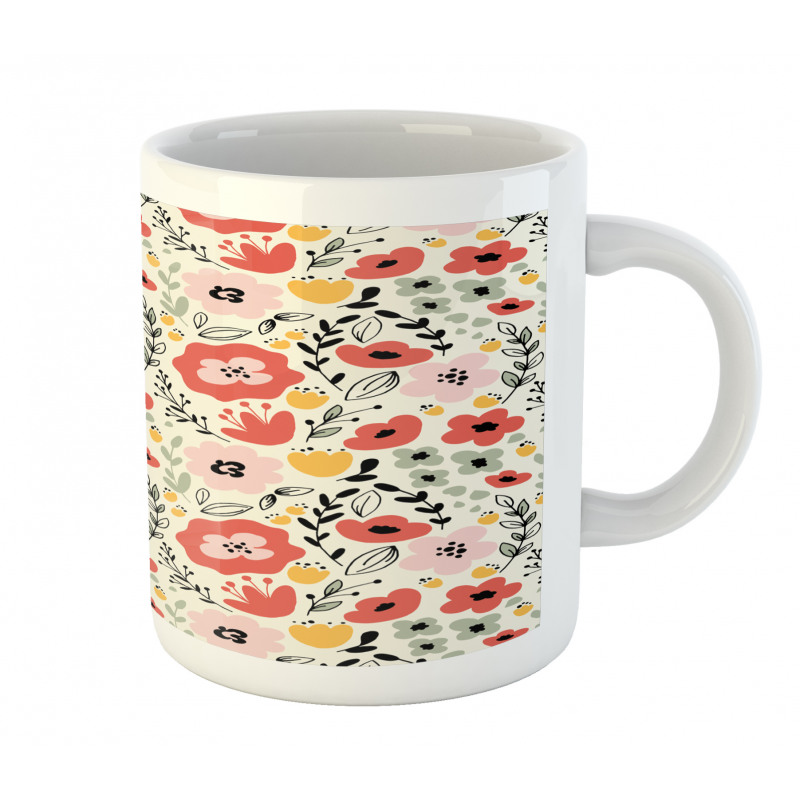 Flowers Herbs and Leaves Mug