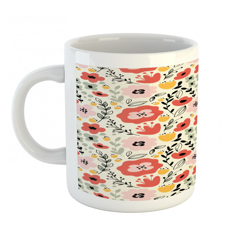 Flowers Herbs and Leaves Mug