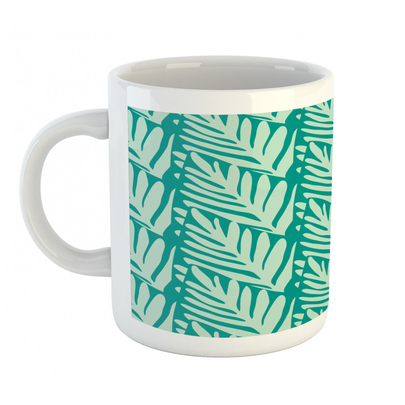 Vertical Monochrome Leaves Mug