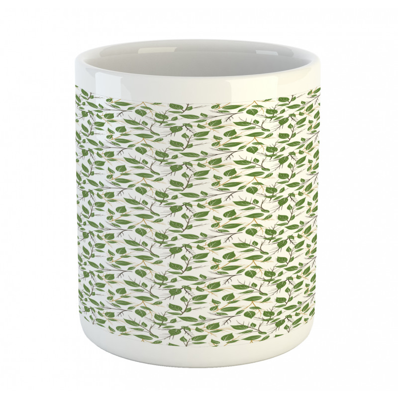 Leafy Flourishing Pattern Mug