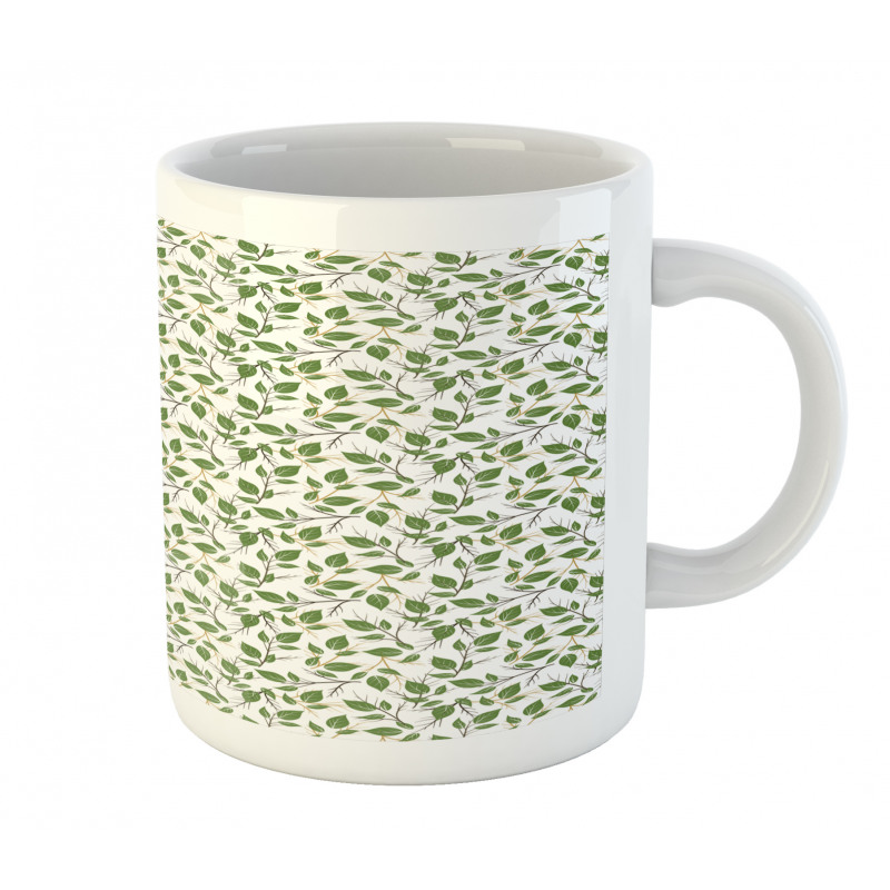 Leafy Flourishing Pattern Mug