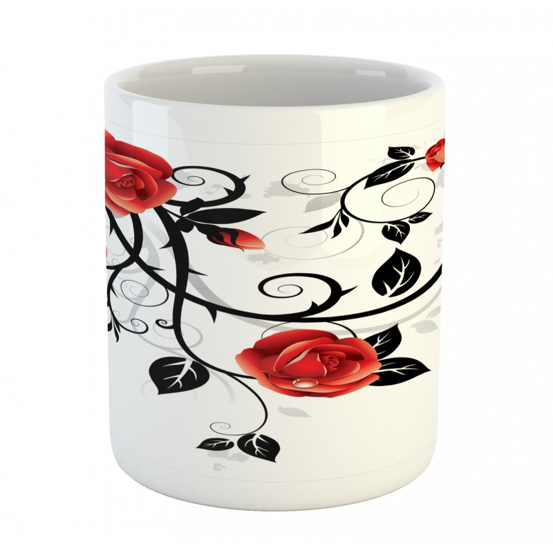 Swirling Roses Garden Mug