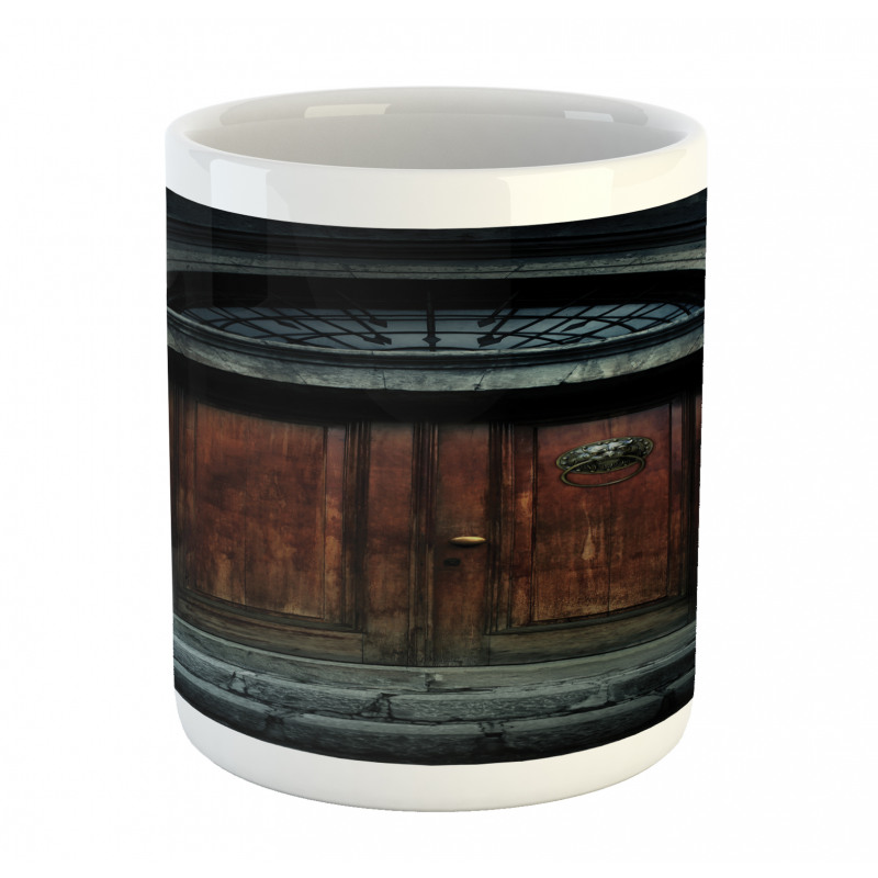 Antique Wooden Door Mug