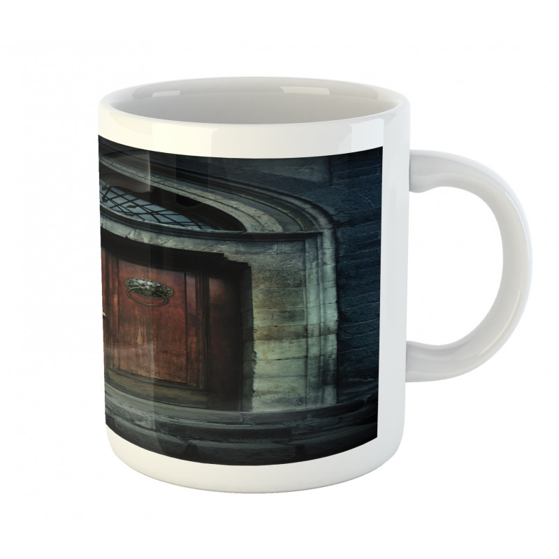 Antique Wooden Door Mug