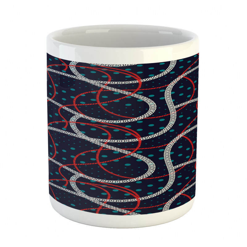 Polka Dots Ropes Graphic Mug