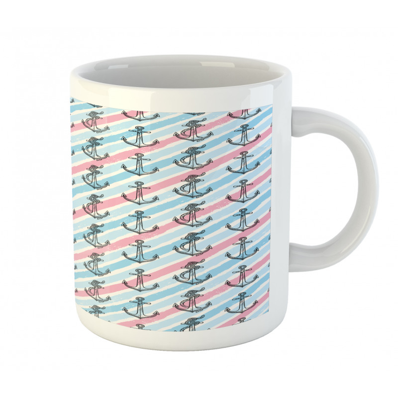 Abstract Ocean Anchor Rope Mug