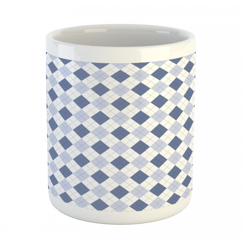 Diagonal Rhombus Borders Mug