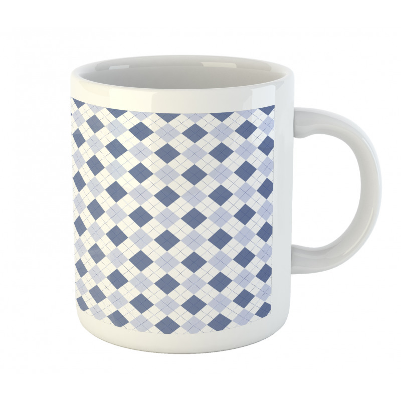 Diagonal Rhombus Borders Mug