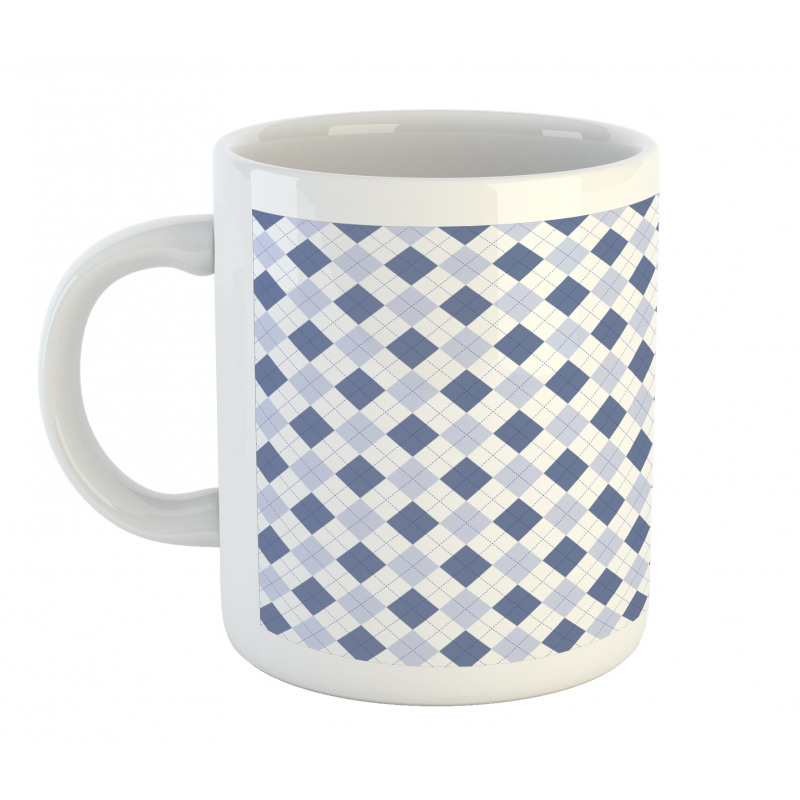 Diagonal Rhombus Borders Mug