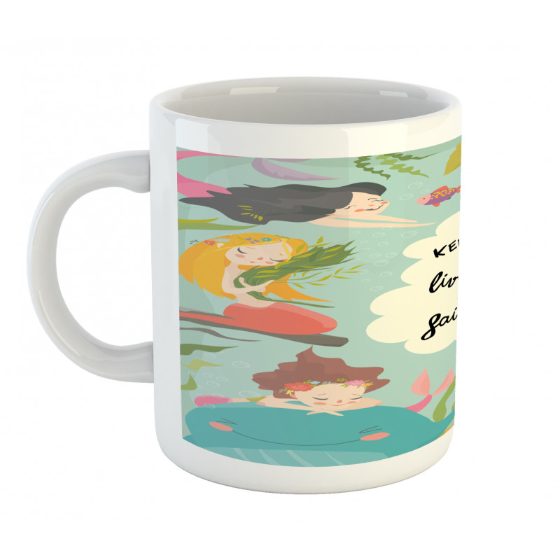 Calligraphy Mermaids Mug