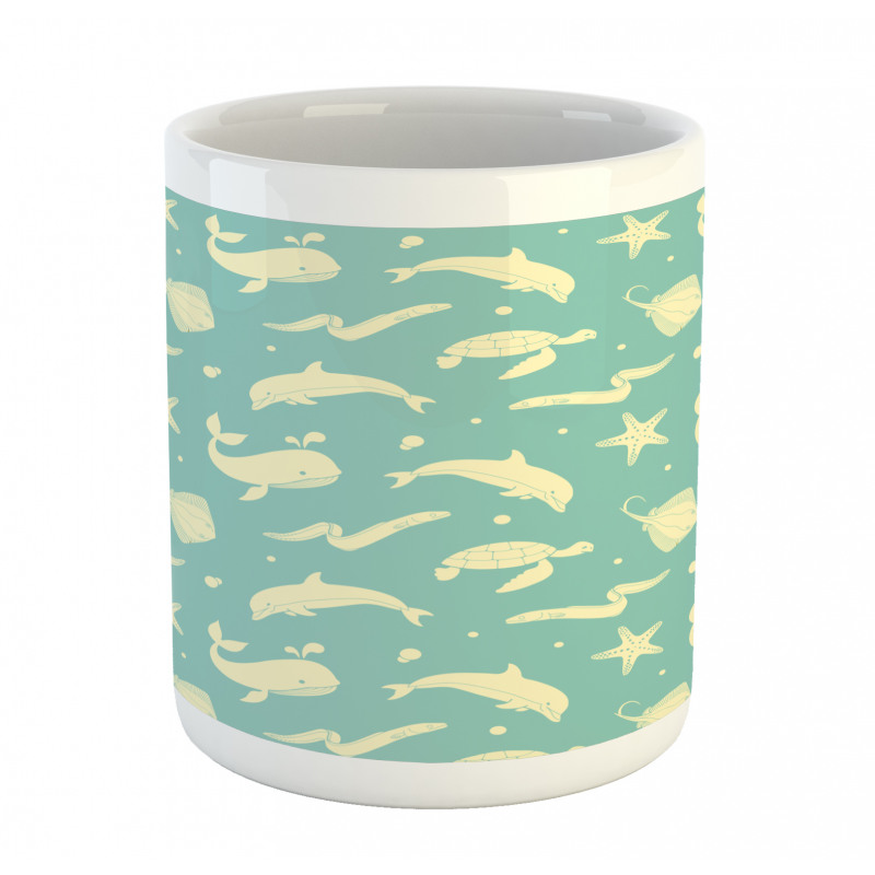 Soft Dolphin Turtle Starfish Mug