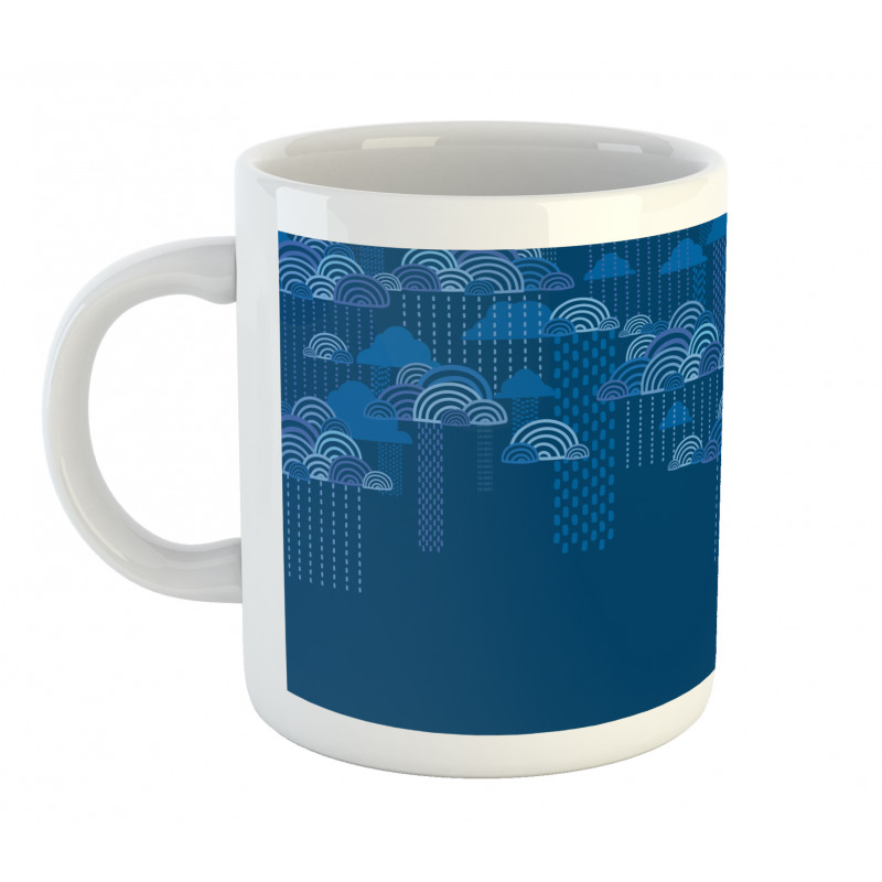 Abstract Clouds Dots Art Mug