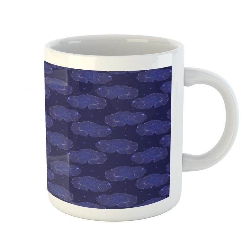 Zentangle Clouds Stars Graphic Mug