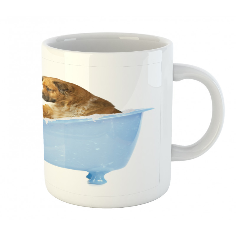 Dog and Cat in Bathtub Mug