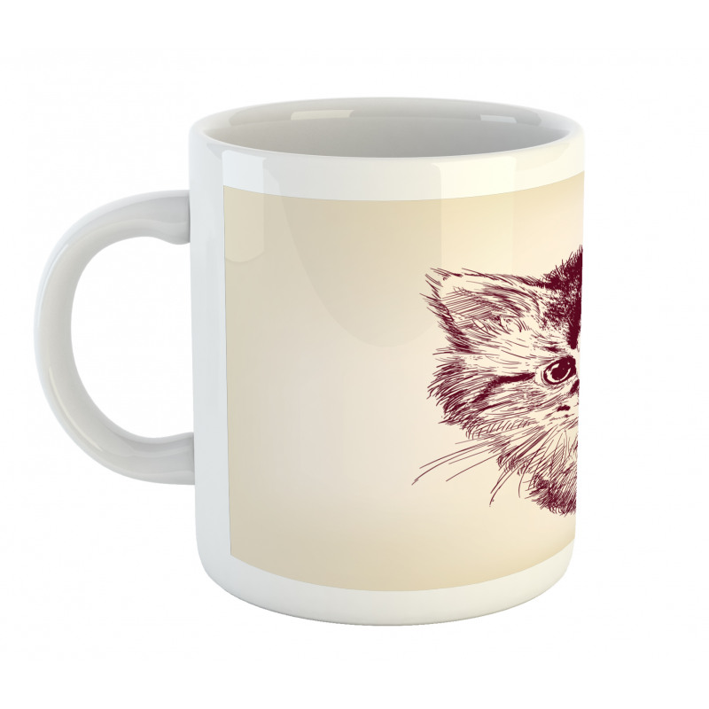 Grunge Retro Kitty Cat Mug