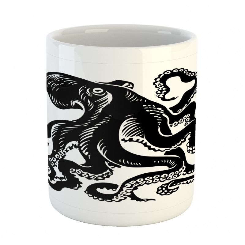 Monochrome Animal Sketch Mug