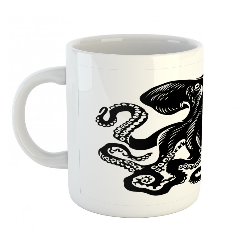 Monochrome Animal Sketch Mug