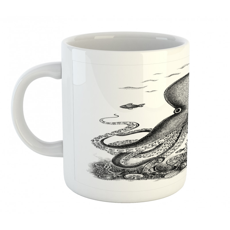 Sea Animal near a Shipwreck Mug