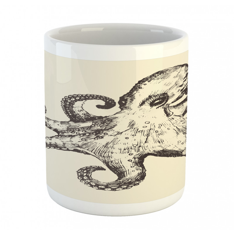 Retro Sea Animal Sketch Mug