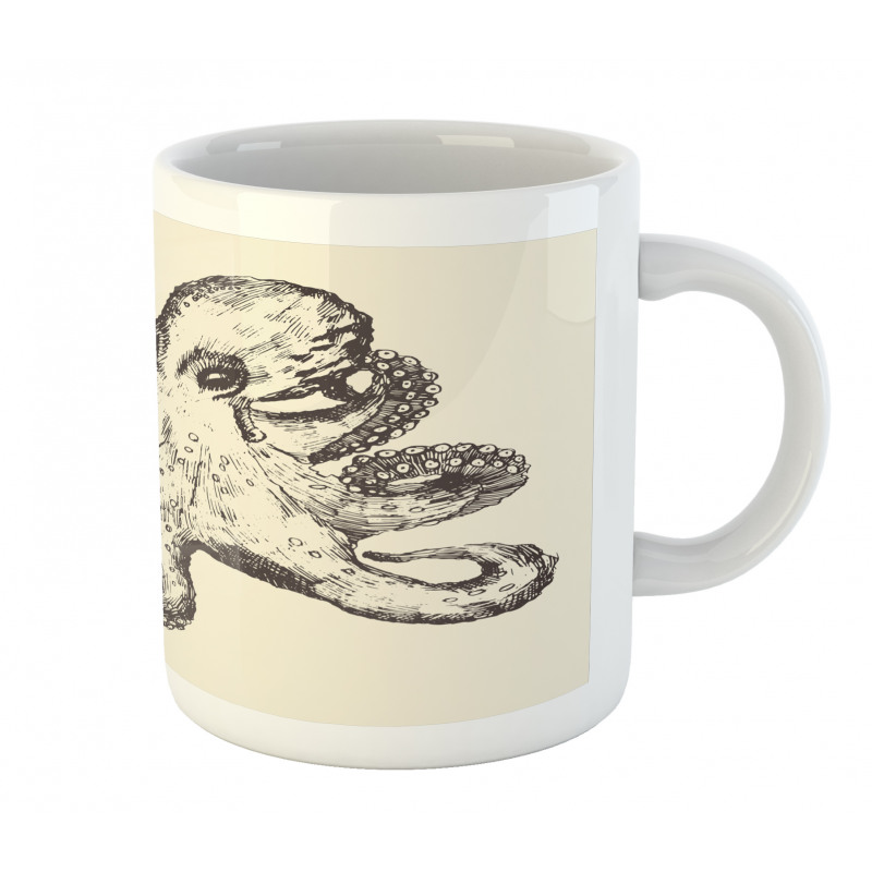 Retro Sea Animal Sketch Mug