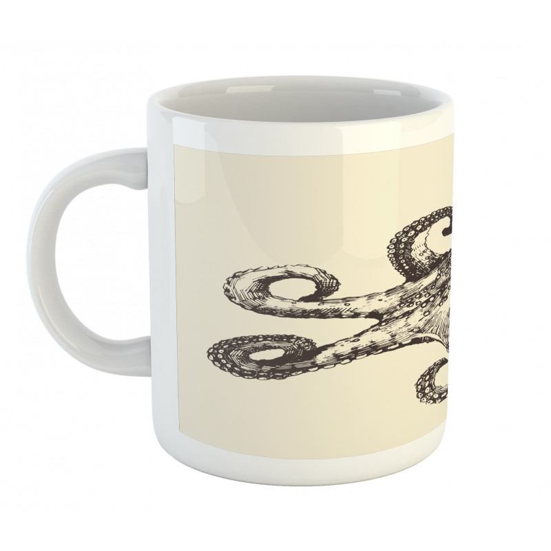 Retro Sea Animal Sketch Mug