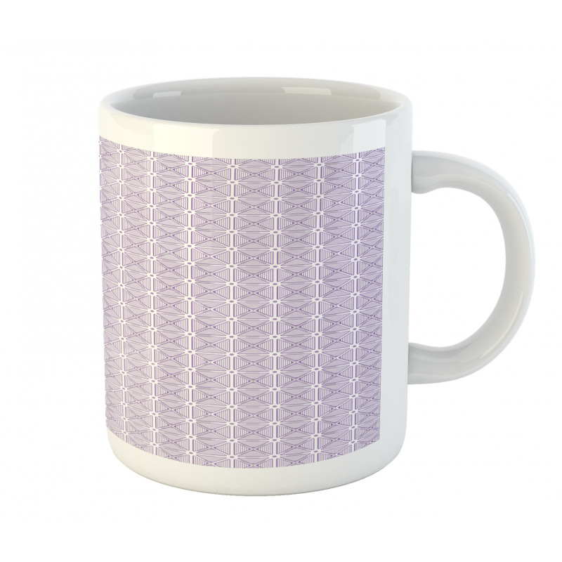 Monotone Striped Triangles Mug