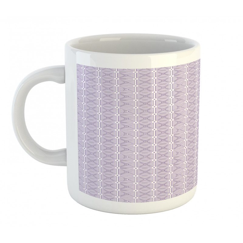 Monotone Striped Triangles Mug