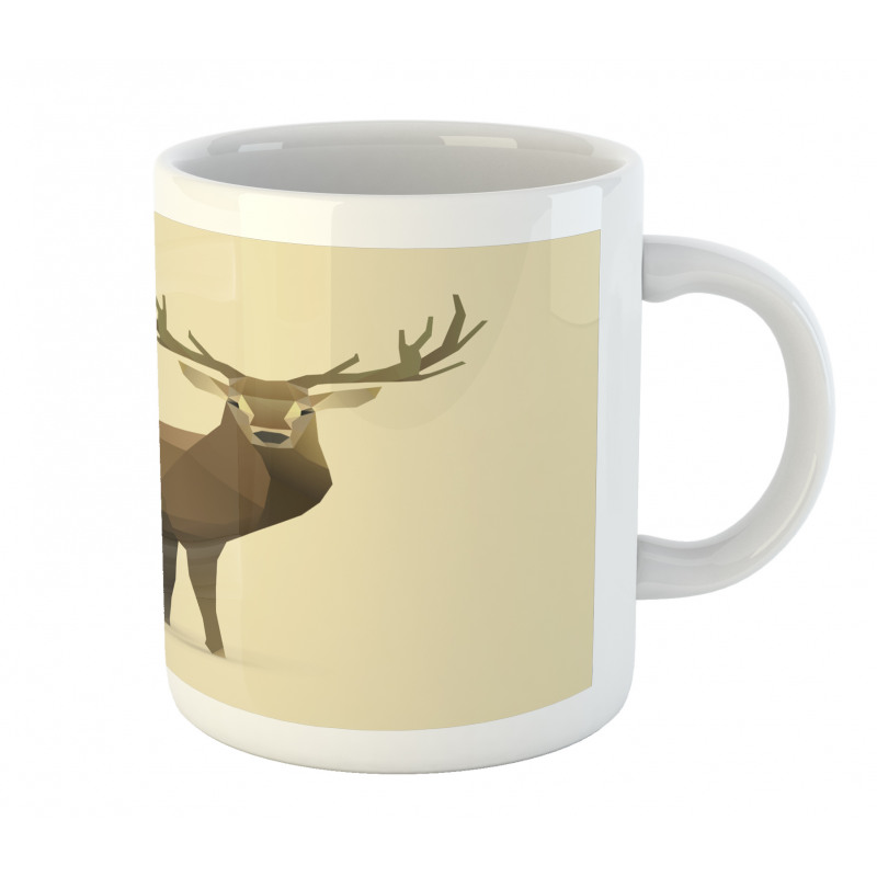 Geometric Deer Elk Graphic Mug