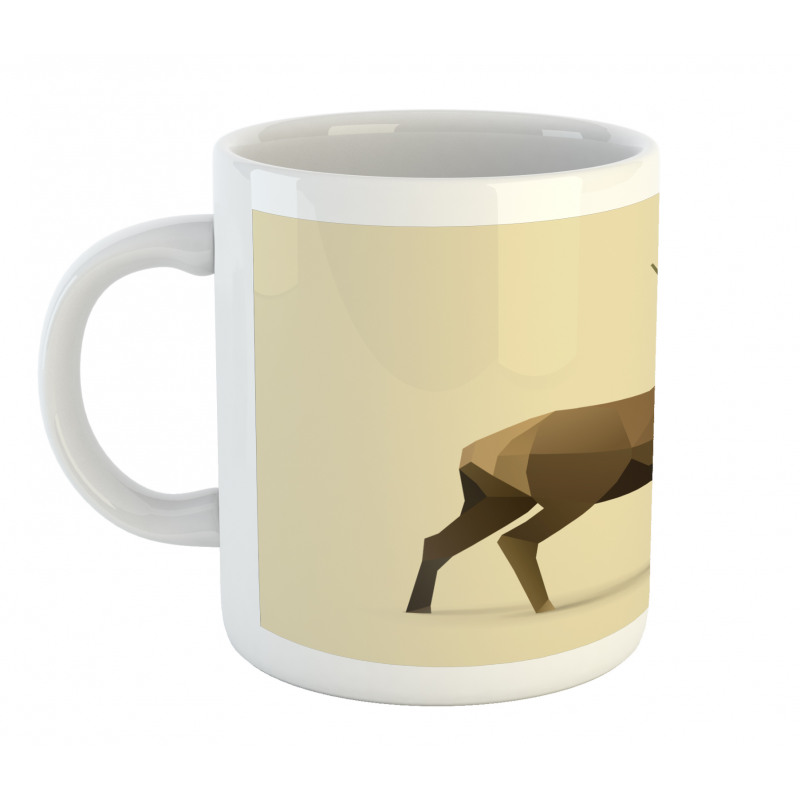 Geometric Deer Elk Graphic Mug