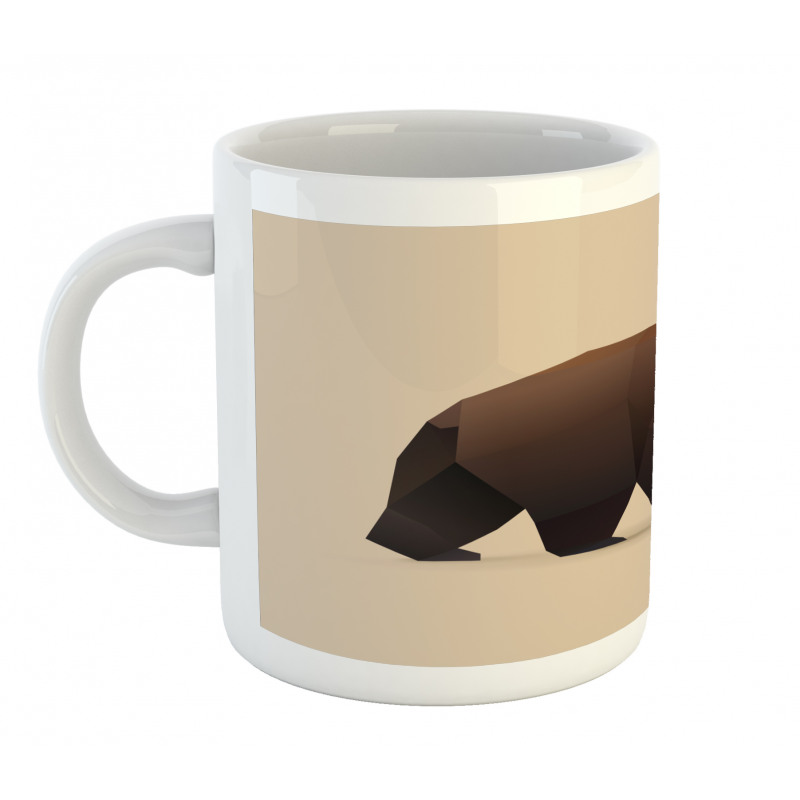 Modern Geometric Bear Art Mug